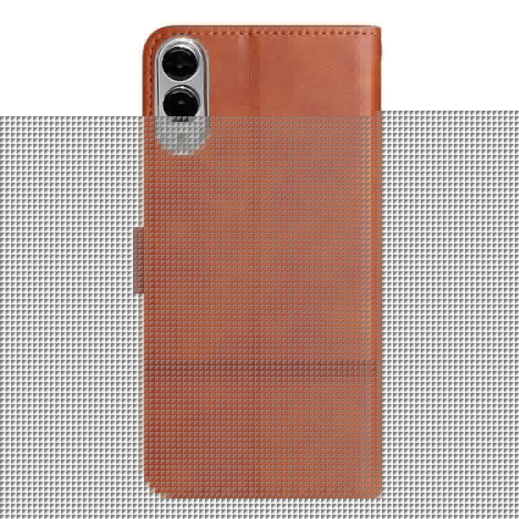 For Samsung Galaxy S25 Edge Case Line Imprinted PU Leather Wallet Phone Cover - Brown
