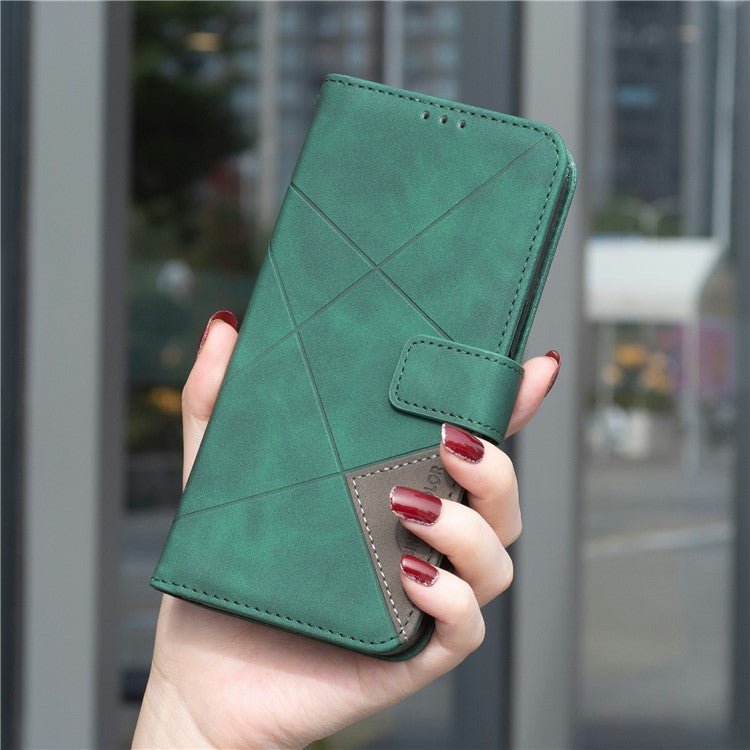 BINFEN COLOR BF05 For Samsung Galaxy S25 Edge Case Wallet Stand Leather Phone Cover - Green