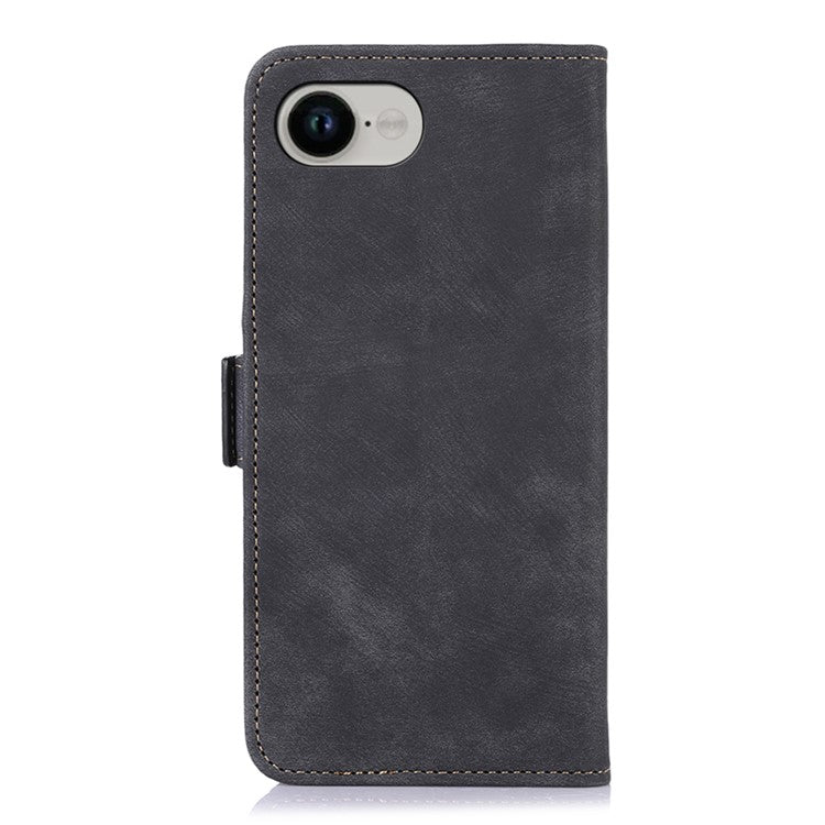 ABEEL For iPhone 16e Case Flip Wallet with Stand Retro Leather Phone Cover - Black