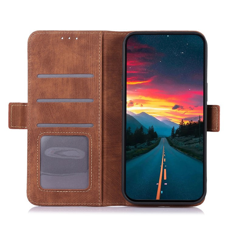 ABEEL For iPhone 16e Case Flip Wallet with Stand Retro Leather Phone Cover - Brown