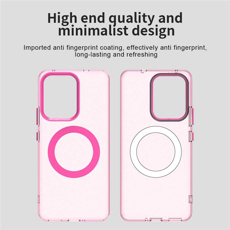 For Oppo Reno13 F 5G Case Compatible with MagSafe Anti Drop Hybrid Phone Back Cover - Red