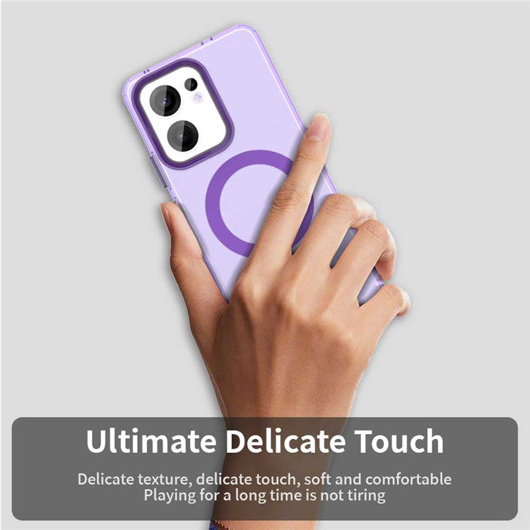 For Oppo Reno13 F 5G Case Compatible with MagSafe Anti Drop Hybrid Phone Back Cover - Purple