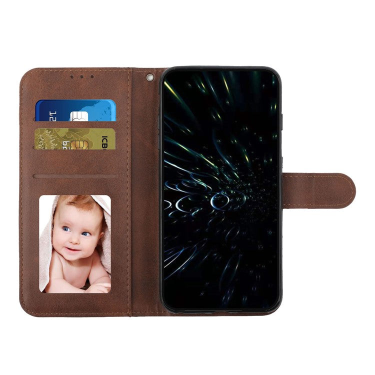 For Oppo Reno13 5G (Global) Case Wallet Leather Stand Protective Phone Cover - Brown