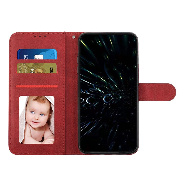 For Oppo Reno13 5G (Global) Case Wallet Leather Stand Protective Phone Cover - Red