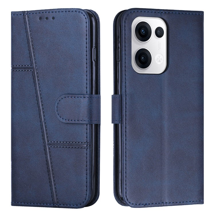 For Oppo Reno13 5G (Global) Case Wallet Leather Stand Protective Phone Cover - Sapphire