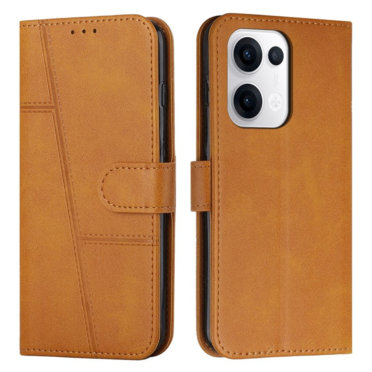 For Oppo Reno13 5G (Global) Case Wallet Leather Stand Protective Phone Cover - Yellow