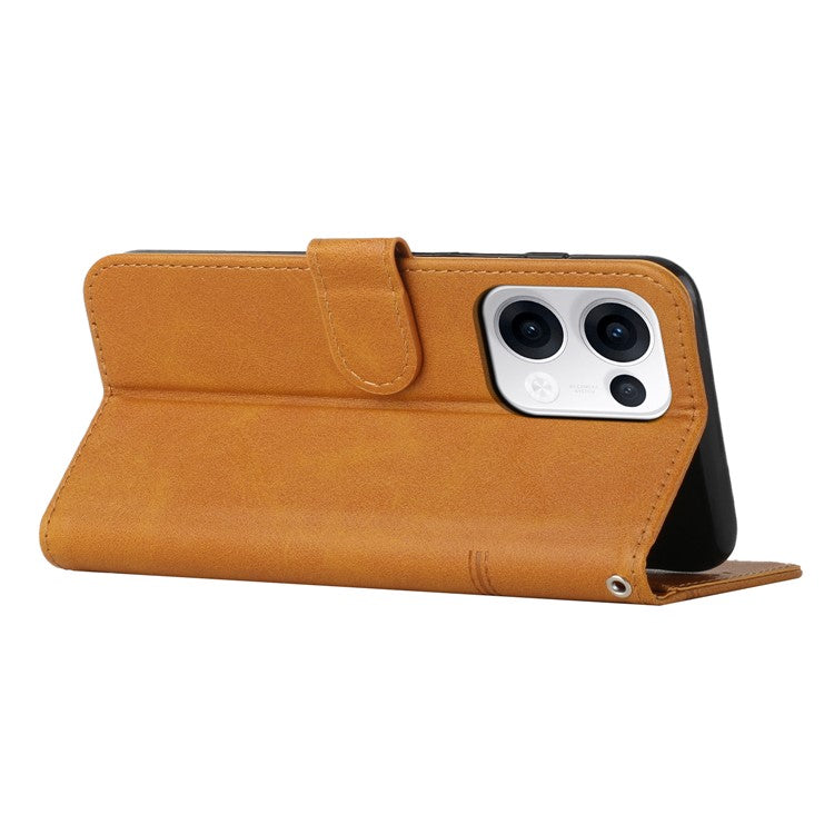 For Oppo Reno13 5G (Global) Case Wallet Leather Stand Protective Phone Cover - Yellow