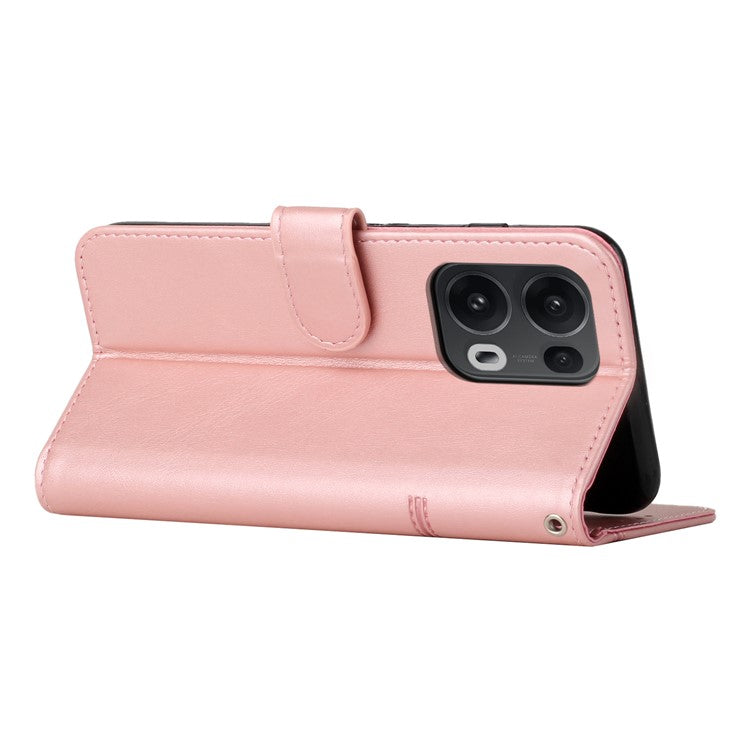 For Oppo Reno13 Pro 5G Case Leather Stand Protective Phone Cover - Rose Gold