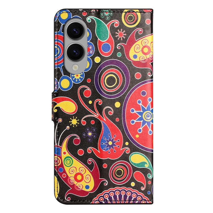 For Samsung Galaxy S25 Edge Case Pattern Print PU Leather Wallet Phone Cover - Jelly Fish