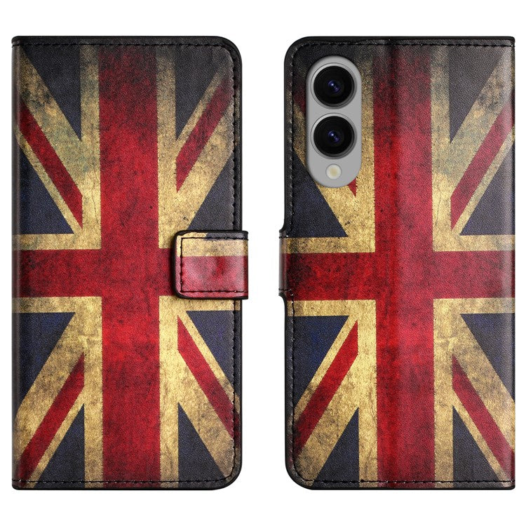 For Samsung Galaxy S25 Edge Case Pattern Print PU Leather Wallet Phone Cover - Union Jack