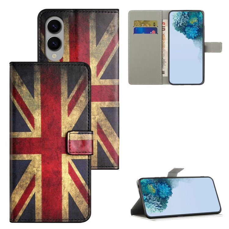 For Samsung Galaxy S25 Edge Case Pattern Print PU Leather Wallet Phone Cover - Union Jack