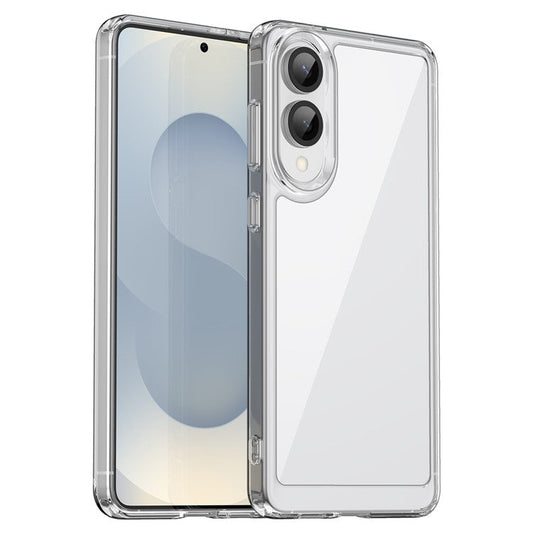 For Samsung Galaxy S25 Edge / S25 Slim Case TPU + Acrylic Protective Clear Phone Cover - Transparent