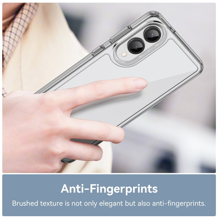 For Samsung Galaxy S25 Edge / S25 Slim Case TPU + Acrylic Protective Clear Phone Cover - Transparent
