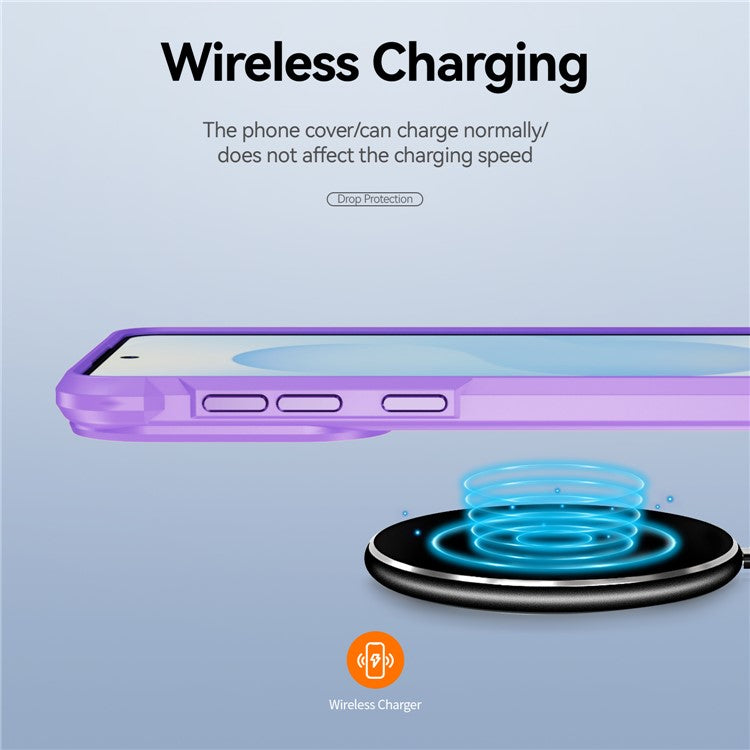 For Samsung Galaxy S25 Edge Case Anti-Drop Alloy Lens Frame PC + TPU Phone Cover - Purple