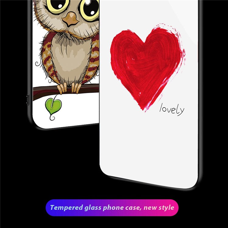 For Honor X40 5G Anti-scratch PC+TPU+Tempered Glass Shockproof Phone Cover Pattern Printing Anti-fading Phone Case - Leaves