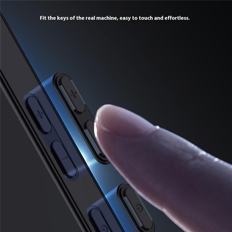 For Oppo Reno13 F 4G Case Wood Texture PU Leather Coated PC TPU Phone Cover - Blue