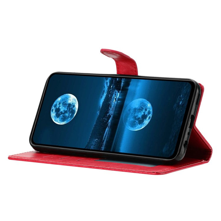 For Oppo Reno13 Pro 5G Leather Case Wallet Stand Phone Cover with Handy Strap - Rose