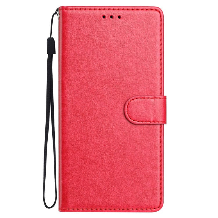 For Oppo Reno13 Pro 5G Leather Case Wallet Stand Phone Cover with Handy Strap - Rose