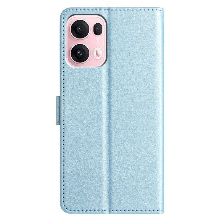 For Oppo Reno13 Pro 5G Wallet Case Leather Folio Phone Cover Magnetic Clasp - Baby Blue
