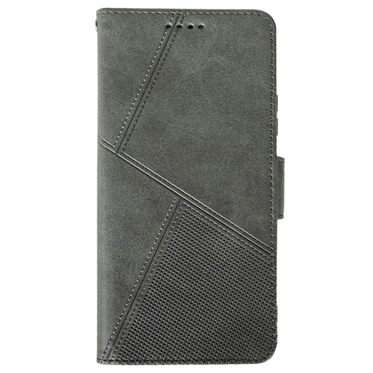 IDEWEI For Oppo Reno13 F 5G Case Leather Wallet Phone Cover Stand Calf Texture - Grey