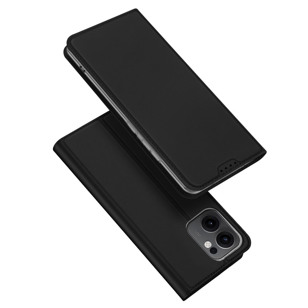 For Oppo Reno13 F 4G / Oppo Reno13 F 5G Case DUX DUCIS Skin Pro Series Leather Stand Cover Card Holder - Black