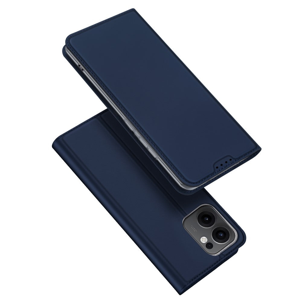 For Oppo Reno13 F 4G / Oppo Reno13 F 5G Case DUX DUCIS Skin Pro Series Leather Stand Cover Card Holder - Blue