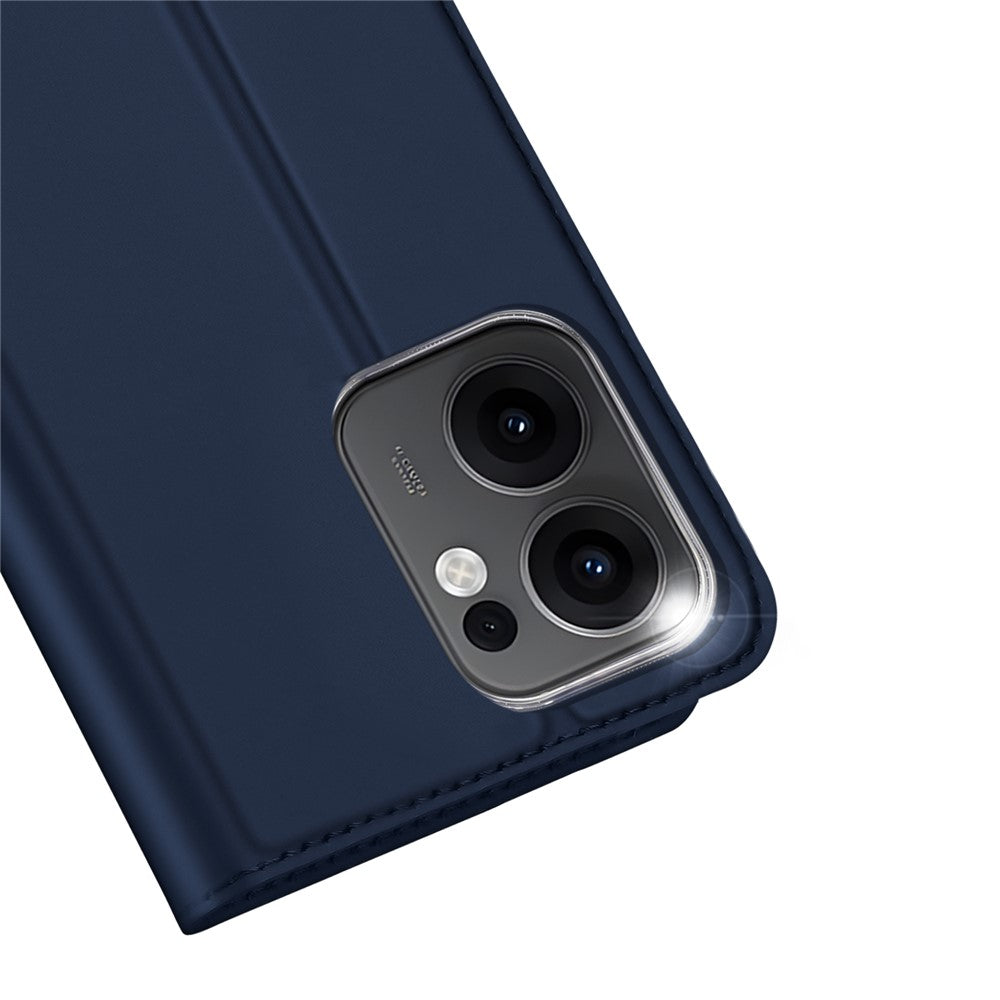 For Oppo Reno13 F 4G / Oppo Reno13 F 5G Case DUX DUCIS Skin Pro Series Leather Stand Cover Card Holder - Blue