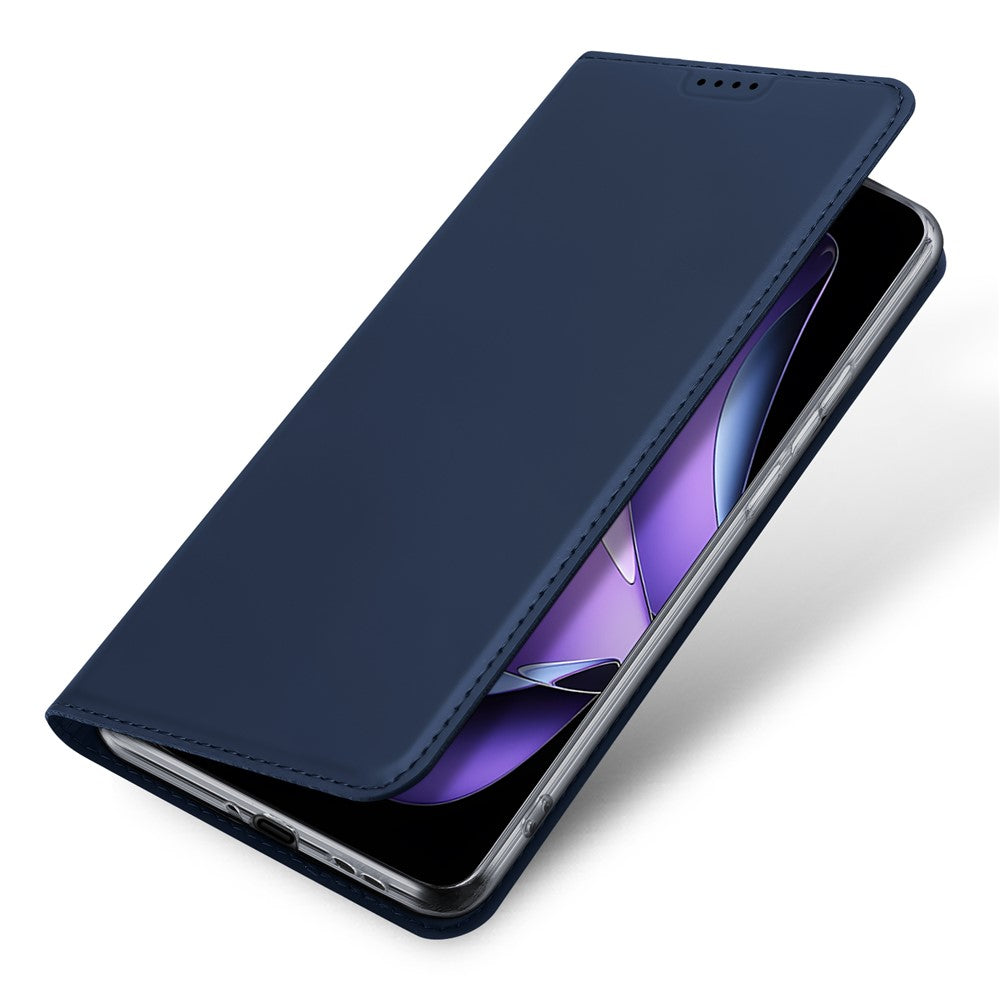 For Oppo Reno13 F 4G / Oppo Reno13 F 5G Case DUX DUCIS Skin Pro Series Leather Stand Cover Card Holder - Blue