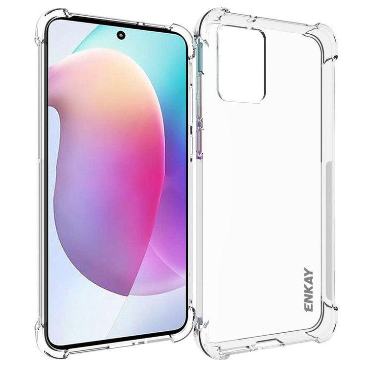 ENKAY HAT PRINCE For Motorola Edge 30 Neo 5G Anti-slip Strip Edge TPU Case Drop-proof Transparent Phone Cover