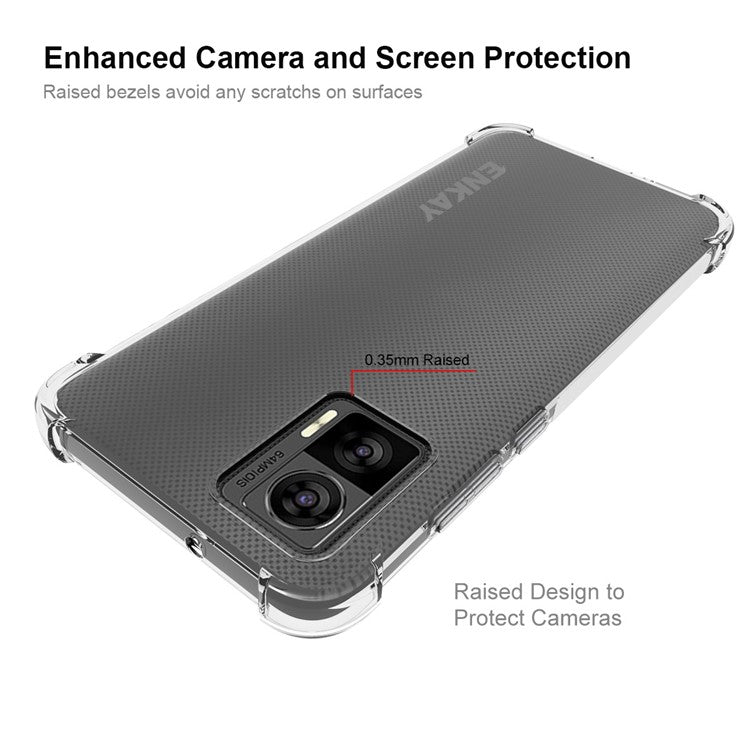 ENKAY HAT PRINCE For Motorola Edge 30 Neo 5G Anti-slip Strip Edge TPU Case Drop-proof Transparent Phone Cover
