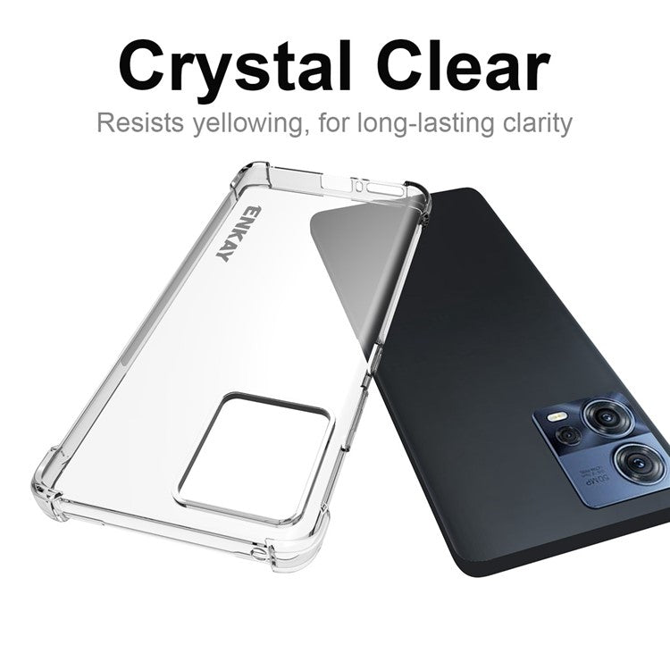 ENKAY HAT PRINCE For Motorola Moto S30 Pro 5G Thickened Corners TPU Case Anti-slip Strip Edge Shockproof Phone Cover