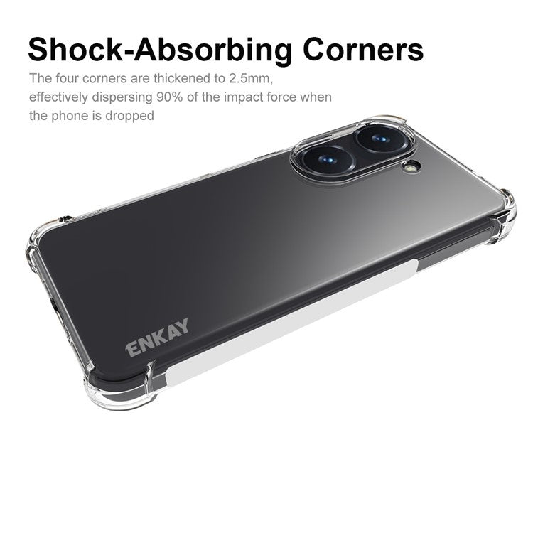 ENKAY HAT PRINCE For Asus Zenfone 9 5G Shockproof Crystal Clear Phone Case with Shock-Absorbing Corners Protective TPU Back Cover