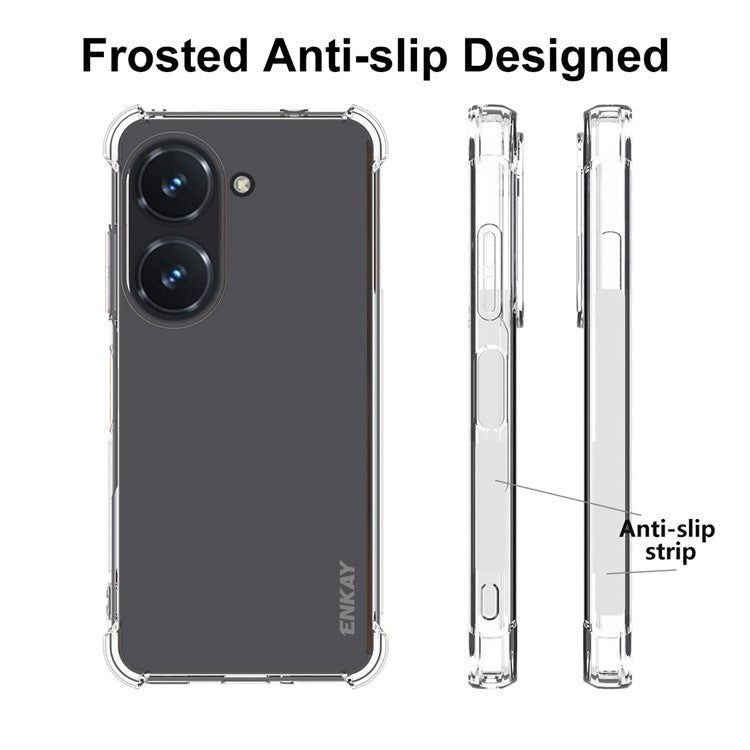 ENKAY HAT PRINCE For Asus Zenfone 9 5G Shockproof Crystal Clear Phone Case with Shock-Absorbing Corners Protective TPU Back Cover