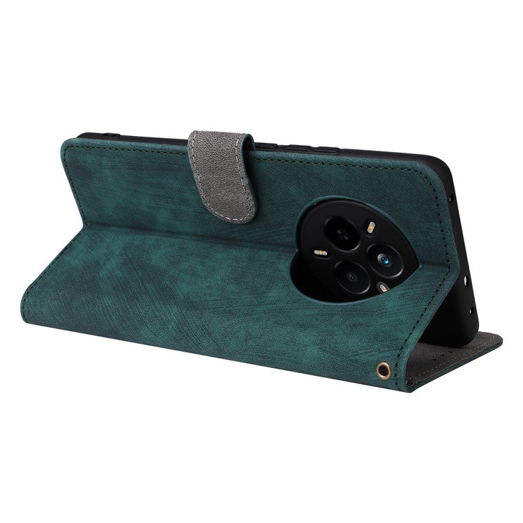 For Realme 14 Pro 5G Case Wallet RFID Blocking PU Leather Cover Viewing Stand - Green
