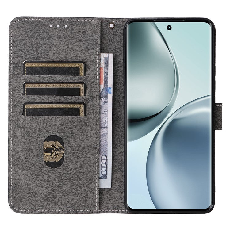 For Realme 14 Pro 5G Case Wallet RFID Blocking PU Leather Cover Viewing Stand - Brown