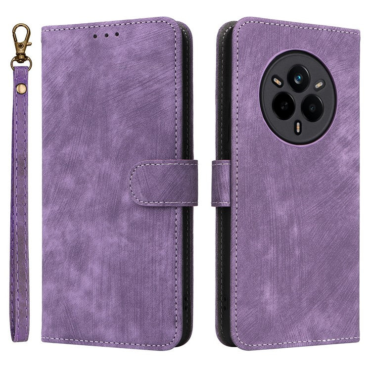 For Realme 14 Pro 5G Case Wallet RFID Blocking PU Leather Cover Viewing Stand - Purple