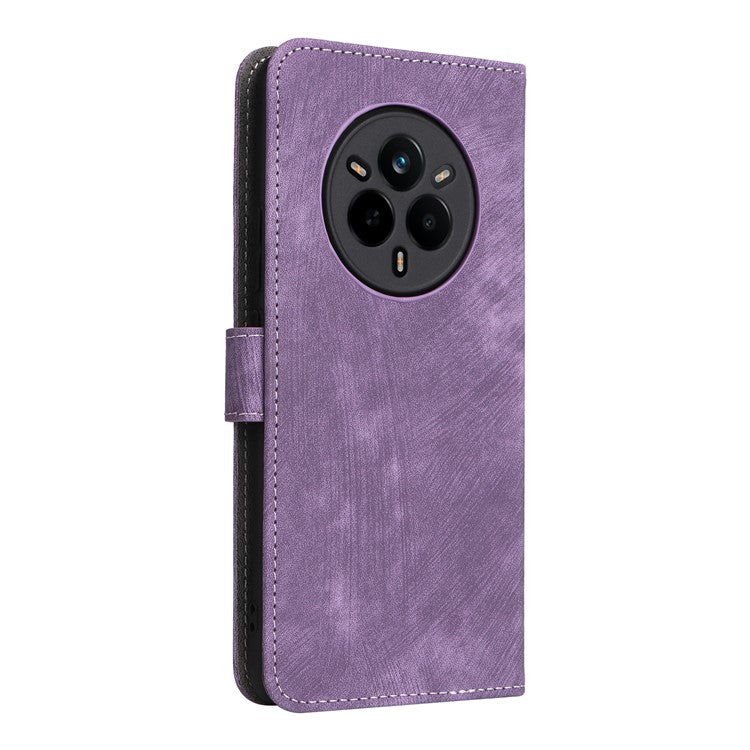 For Realme 14 Pro 5G Case Wallet RFID Blocking PU Leather Cover Viewing Stand - Purple