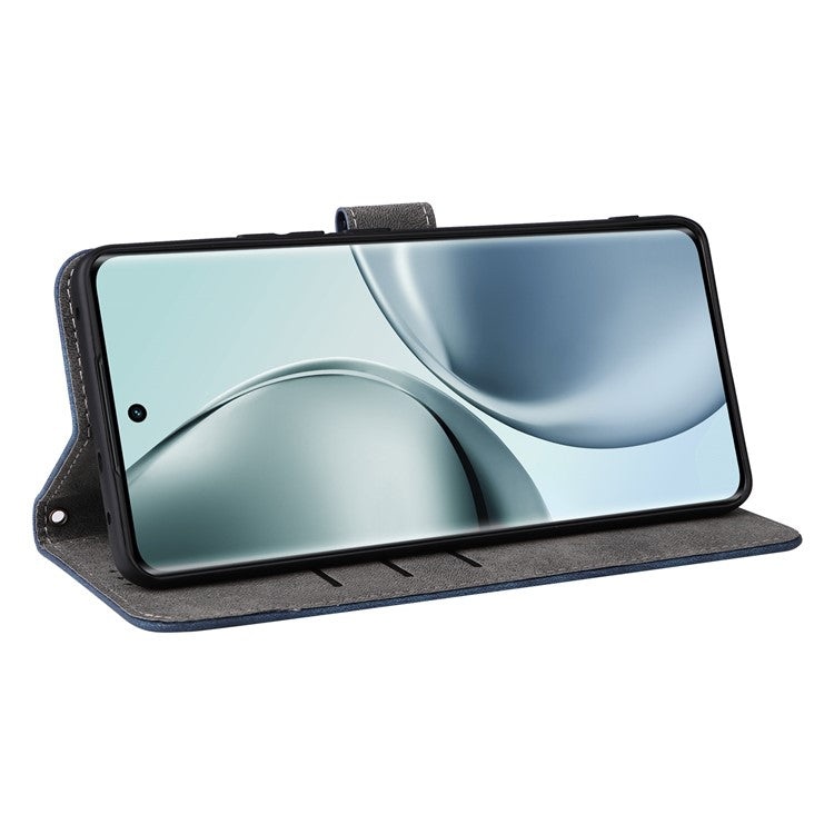 For Realme 14 Pro 5G Case Wallet RFID Blocking PU Leather Cover Viewing Stand - Blue