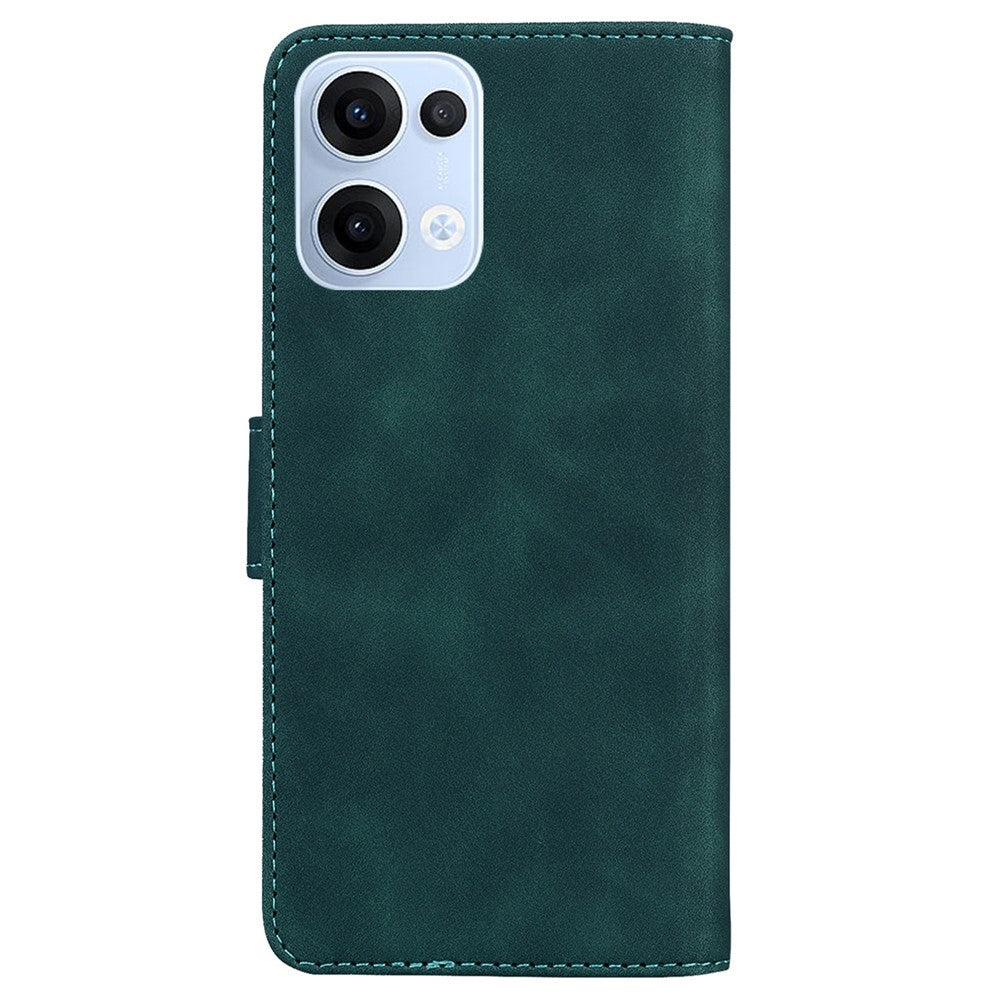 For Oppo Reno13 5G (Global) Case Solid Color Leather Wallet Phone Cover - Green