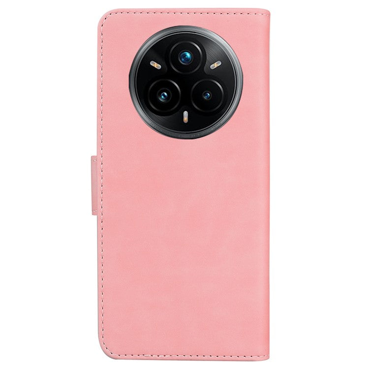 For Realme 14 Pro+ 5G Case Solid Color Leather Wallet Phone Cover - Pink