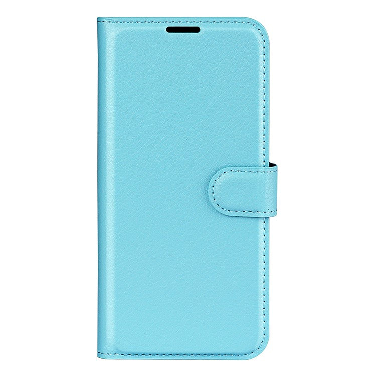 For Realme 14x 4G Case Litchi Texture Shockproof Leather Wallet Phone Cover - Blue
