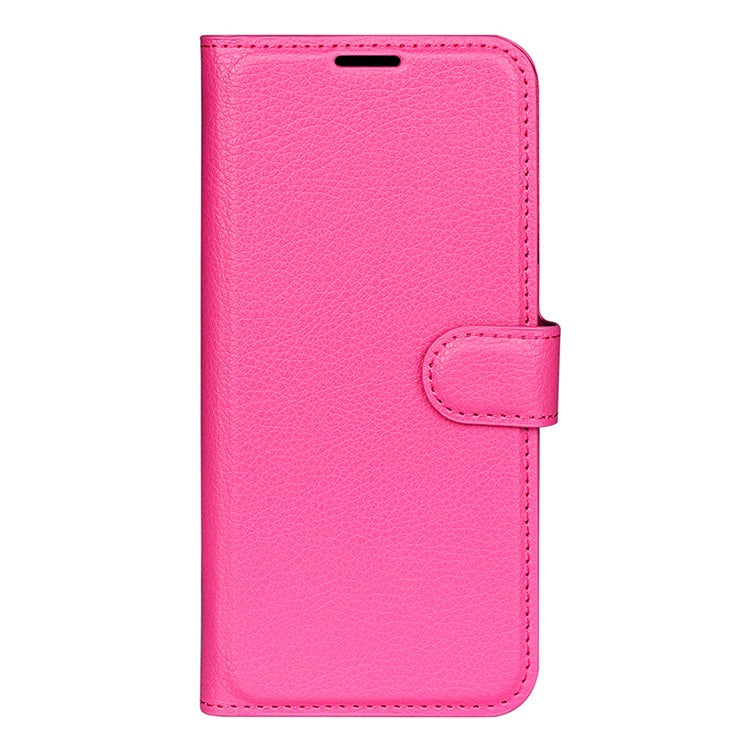For Realme 14x 4G Case Litchi Texture Shockproof Leather Wallet Phone Cover - Rose