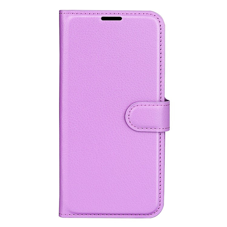 For Realme 14x 4G Case Litchi Texture Shockproof Leather Wallet Phone Cover - Purple