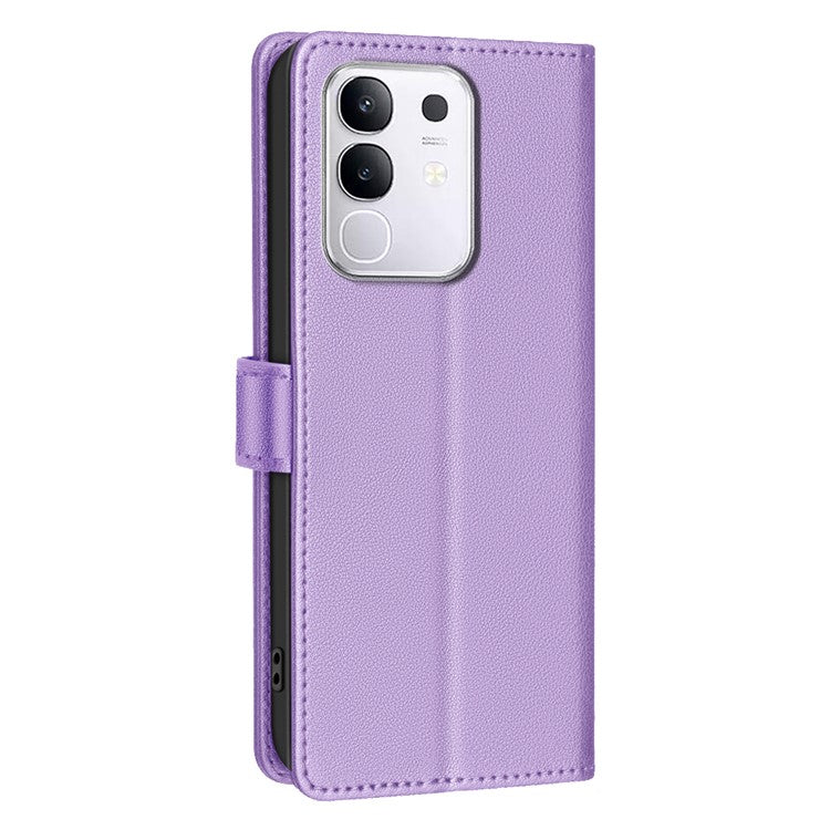 BINFEN COLOR BF32 For vivo Y29 4G Leather Case Wallet RFID Blocking Phone Cover - Purple
