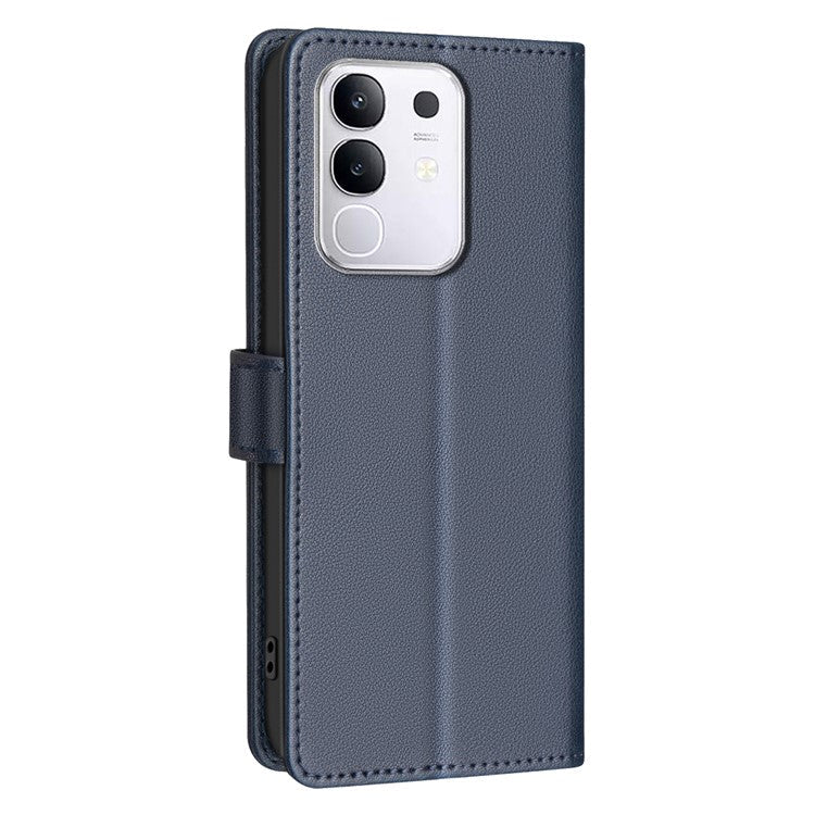 BINFEN COLOR BF32 For vivo Y29 4G Leather Case Wallet RFID Blocking Phone Cover - Blue