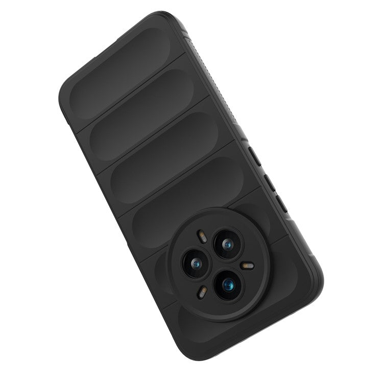 For Realme 14 Pro+ 5G Case Anti-Drop Soft TPU Rugged Phone Back Cover - Dark Grey