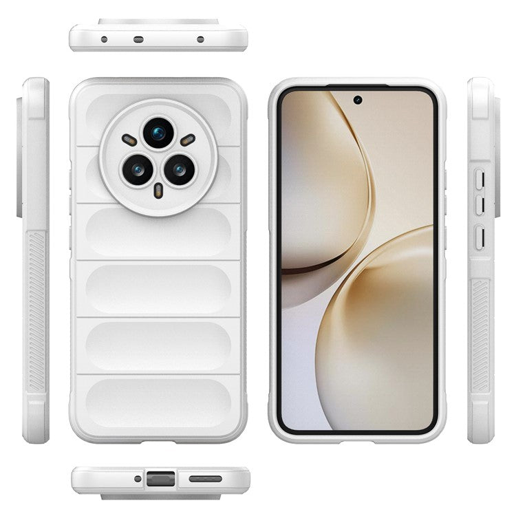 For Realme 14 Pro+ 5G Case Anti-Drop Soft TPU Rugged Phone Back Cover - White