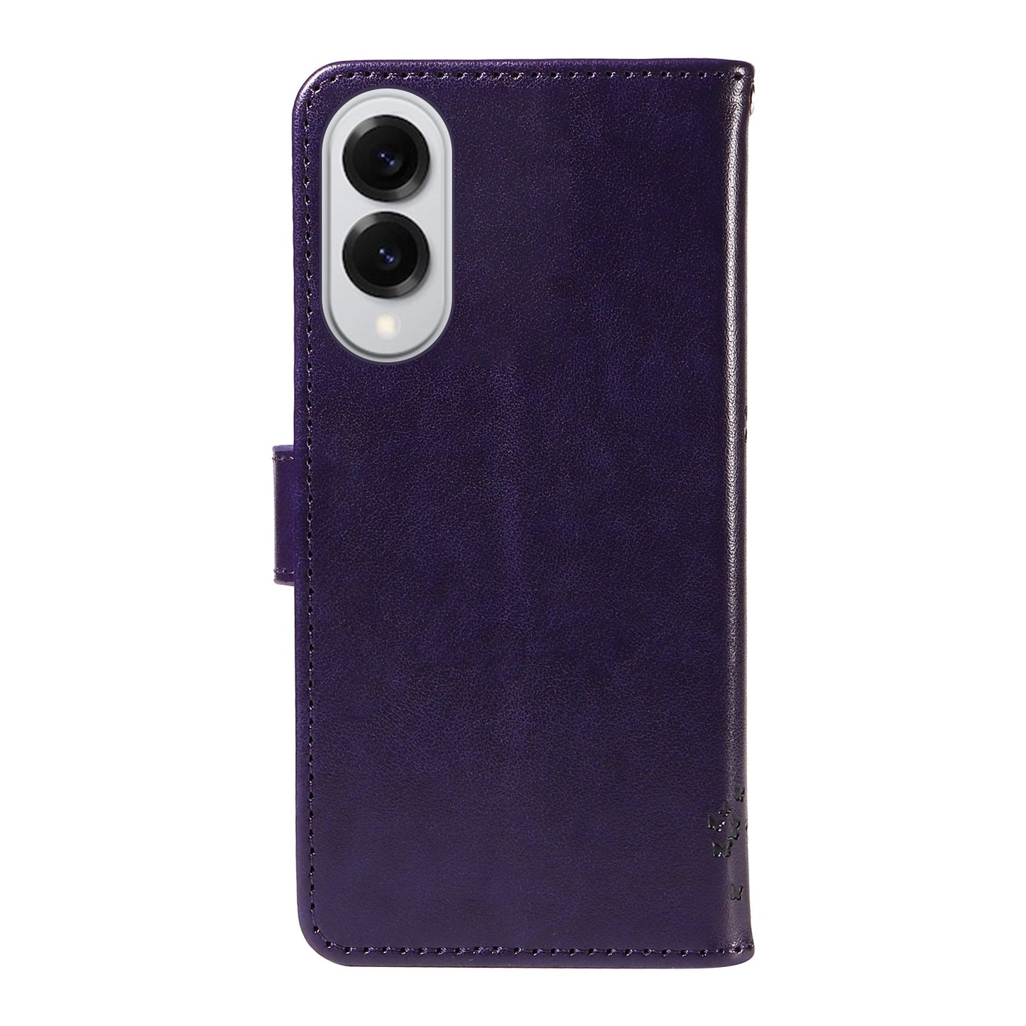 For Samsung Galaxy S25 Edge Phone Case with Stand Cat Tree Pattern Leather Wallet Mobile Cover - Purple