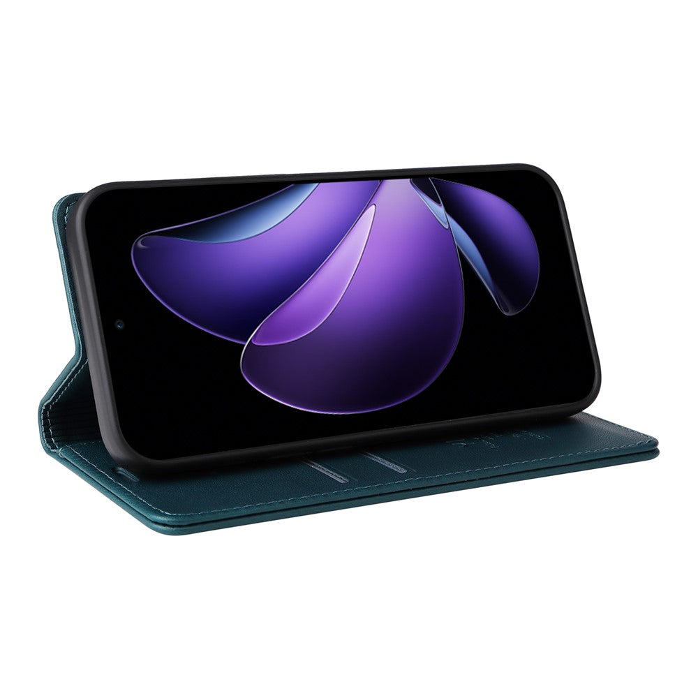 For Oppo Reno13 F 5G Phone Cases YIKATU Magnetic Closure PU Leather Mobile Cover  - Green