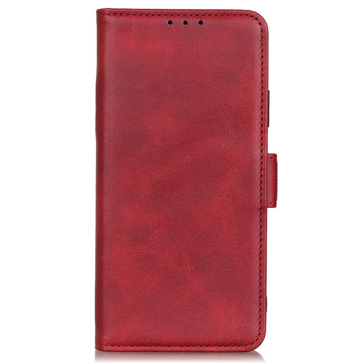 For Honor X8 5G PU Leather Side Magnetic Clasp Phone Case Wallet Stand Anti-scratch Protective Cell Phone Cover - Red